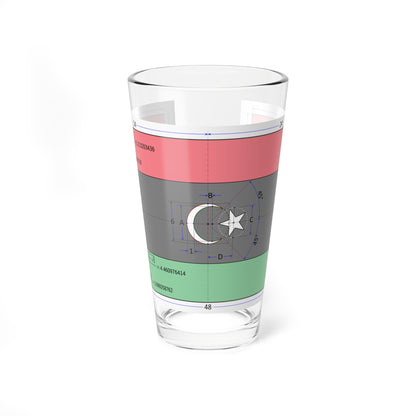 Flag of Libya construction sheet (Libya) Pint Glass 16oz