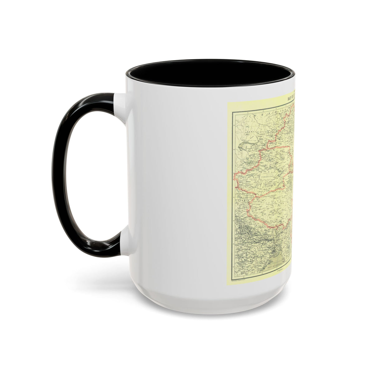 China and its Territories (1912) (Map) Accent Coffee Mug