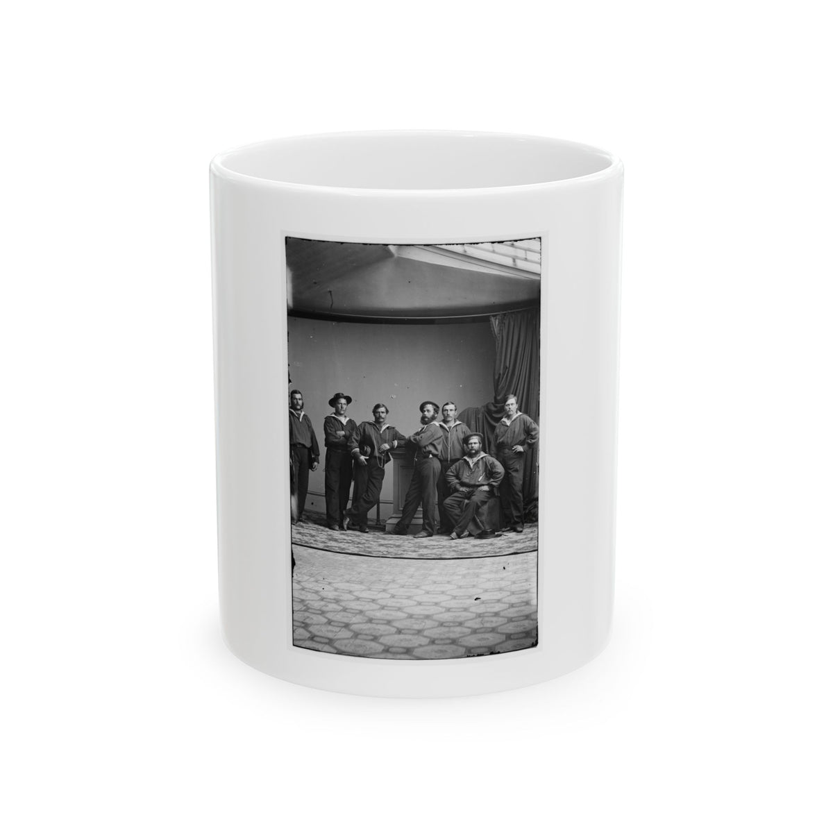 Group Of Russian Sailors From The Navy Ship Variag During Visit To New York City 001 (U.S. Civil War) White Coffee Mug