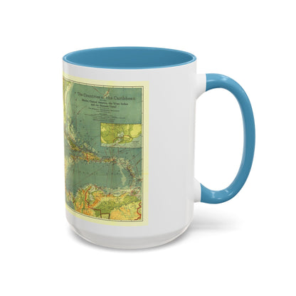 Central America and the West Indies (1922) (Map) Accent Coffee Mug