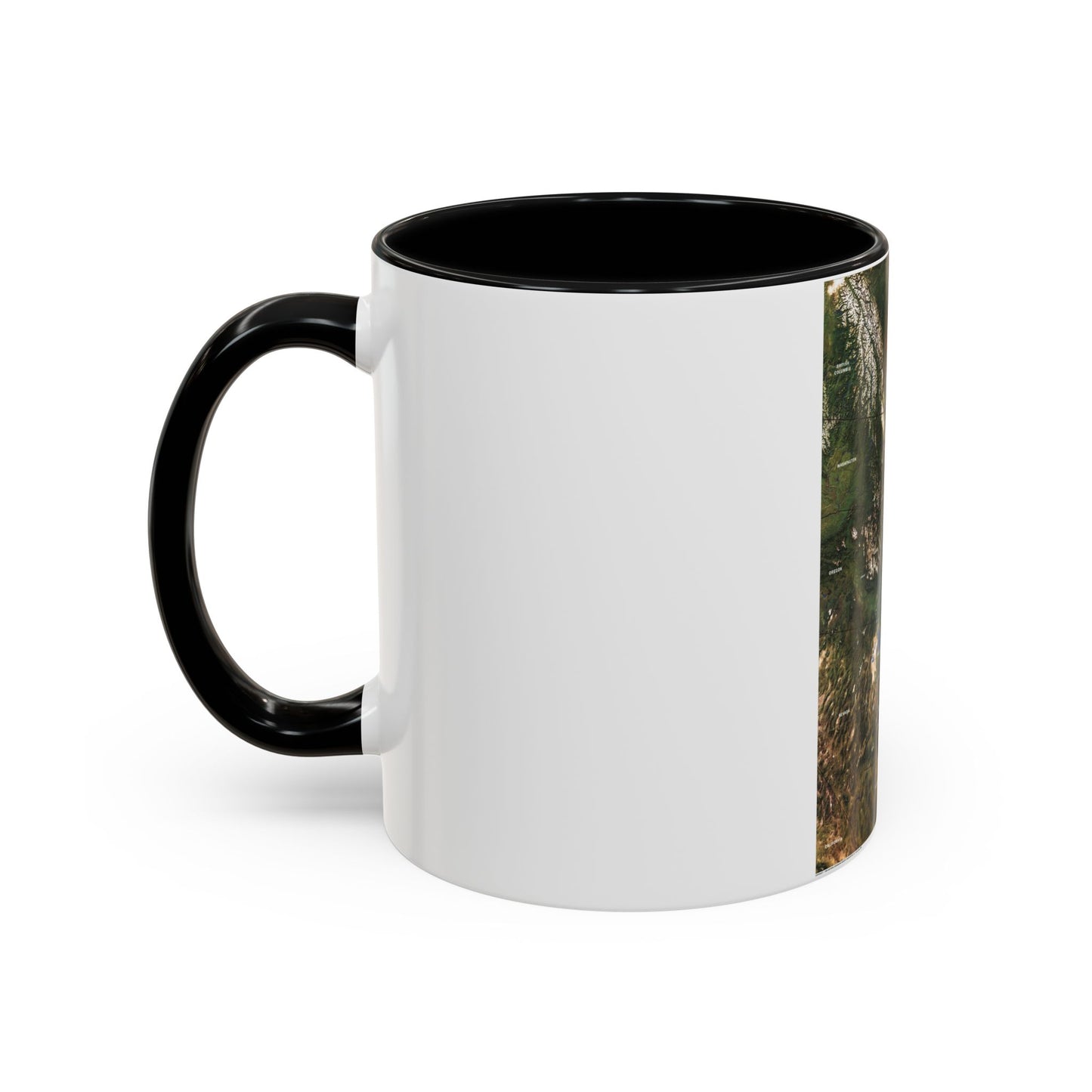 North America - Above the Rockies Through Digital Eyes (1995) (Map) Accent Coffee Mug