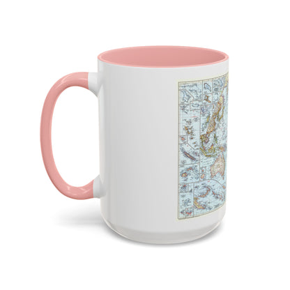 Pacific Ocean (1952) (Map) Accent Coffee Mug