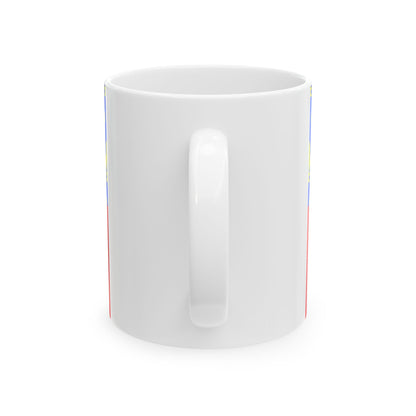 Flag of Seine Saint Denis France - White Coffee Mug