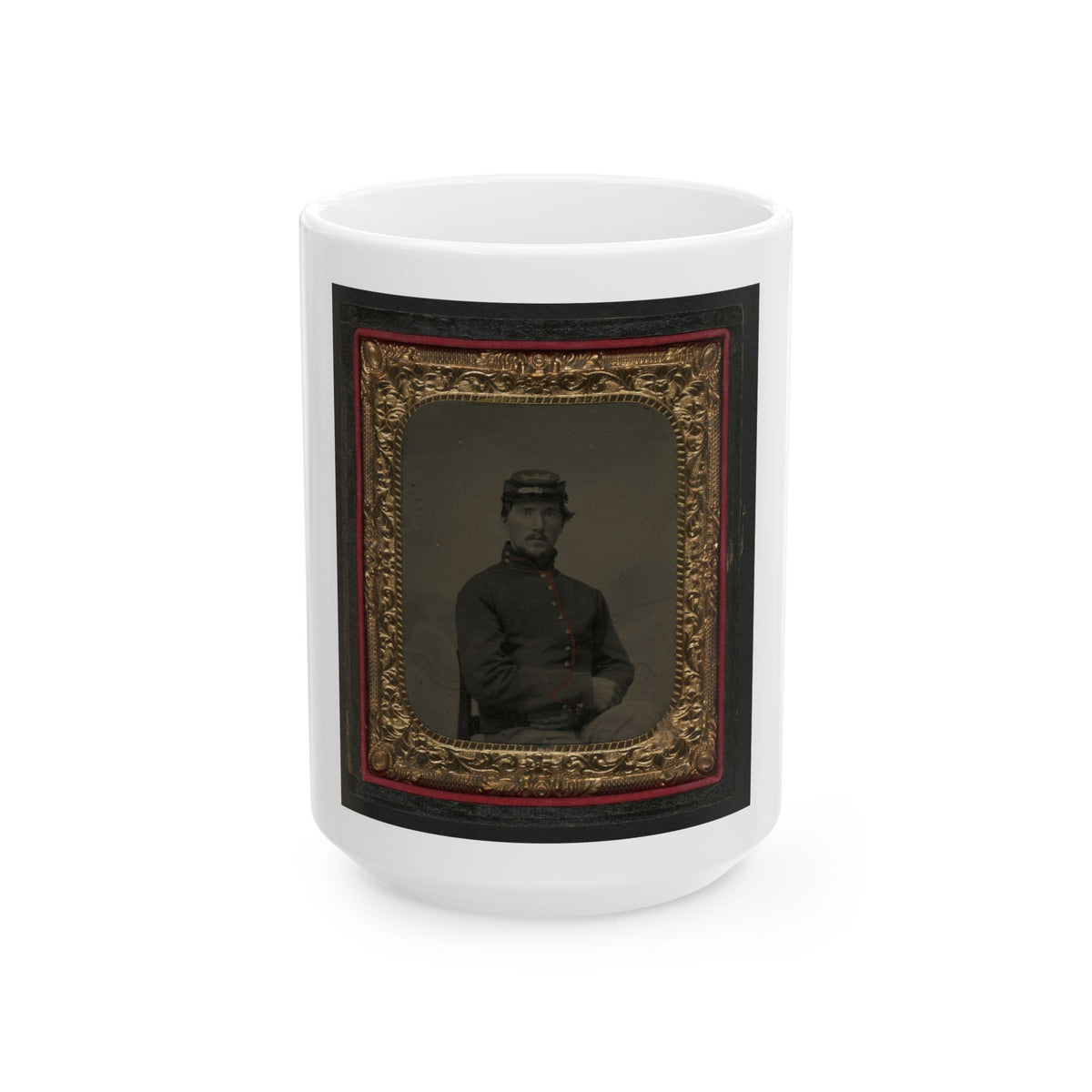 Unidentified Soldier In Union Artillery Uniform (U.S. Civil War) White Coffee Mug