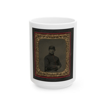 Unidentified Soldier In Union Artillery Uniform (U.S. Civil War) White Coffee Mug