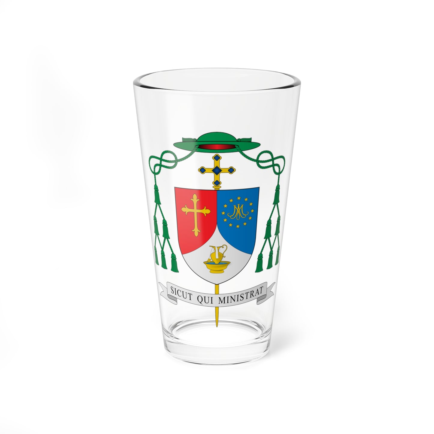 Escudo de Eldison de Souza Silva (Spain) (Coat of Arms) Pint Glass 16oz