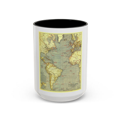 Atlantic Ocean (1939) (Map) Accent Coffee Mug