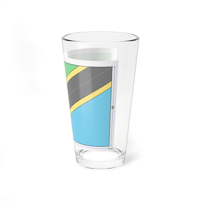 Flag of Tanzania construction sheet (Tanzania) Pint Glass 16oz