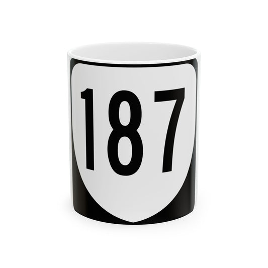 Virginia 187 1980 (Virginia) (Road Sign) White Coffee Mug