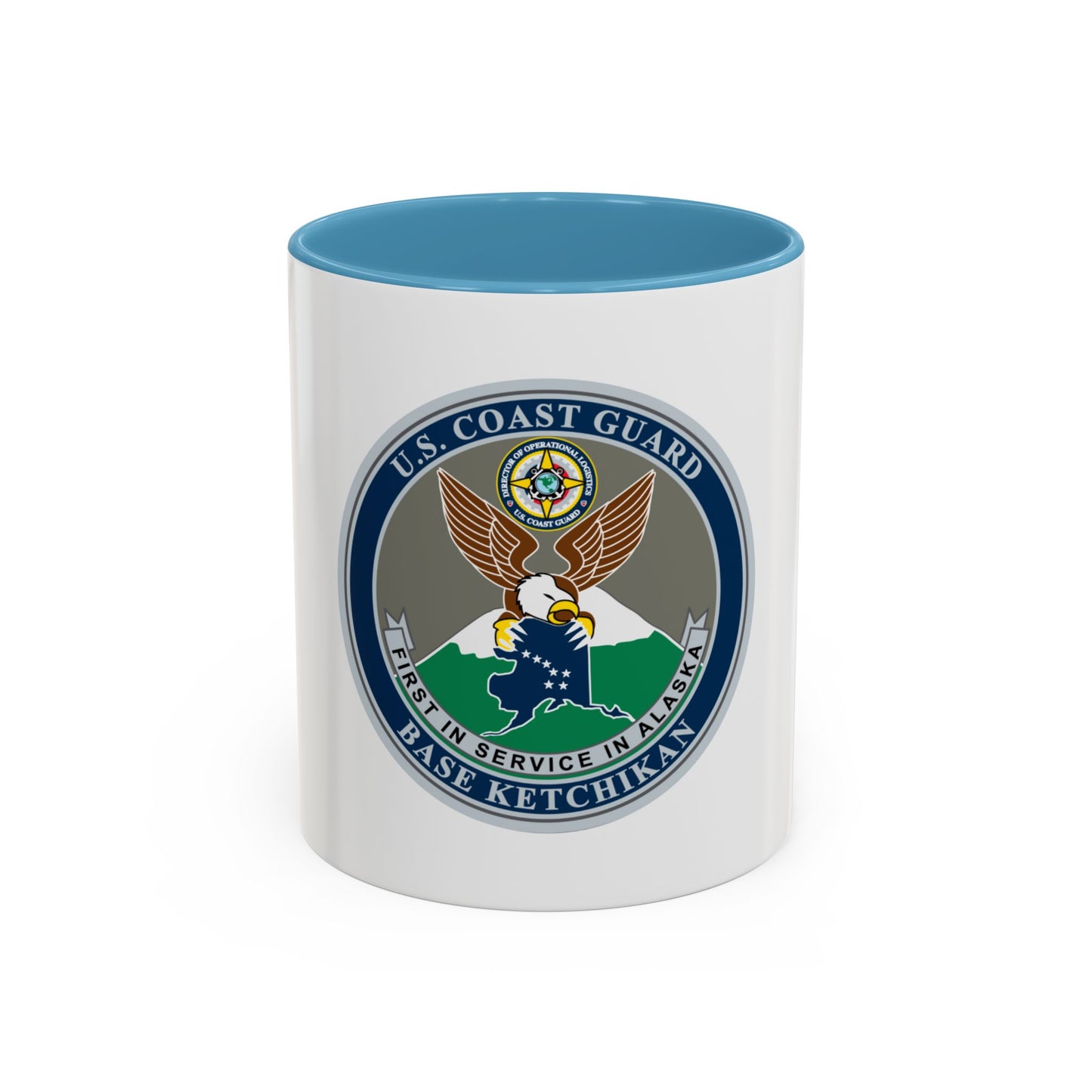 USCG Base Ketchikan (U.S. Coast Guard) Accent Coffee Mug