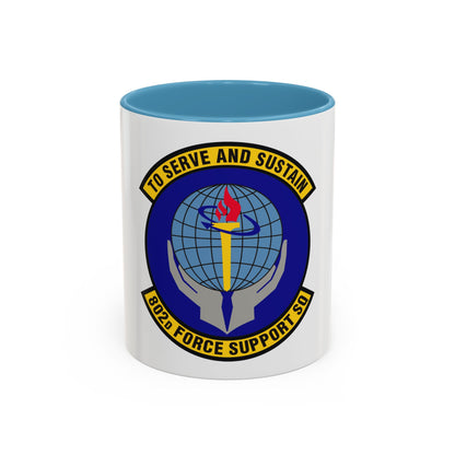 802d Force Support Squadron (U.S. Air Force) Accent Coffee Mug