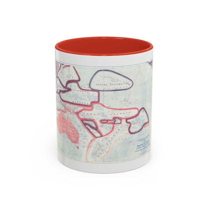 Pacific - Sovereignty and Mandate Boundary Lines (1921) (Map) Accent Coffee Mug