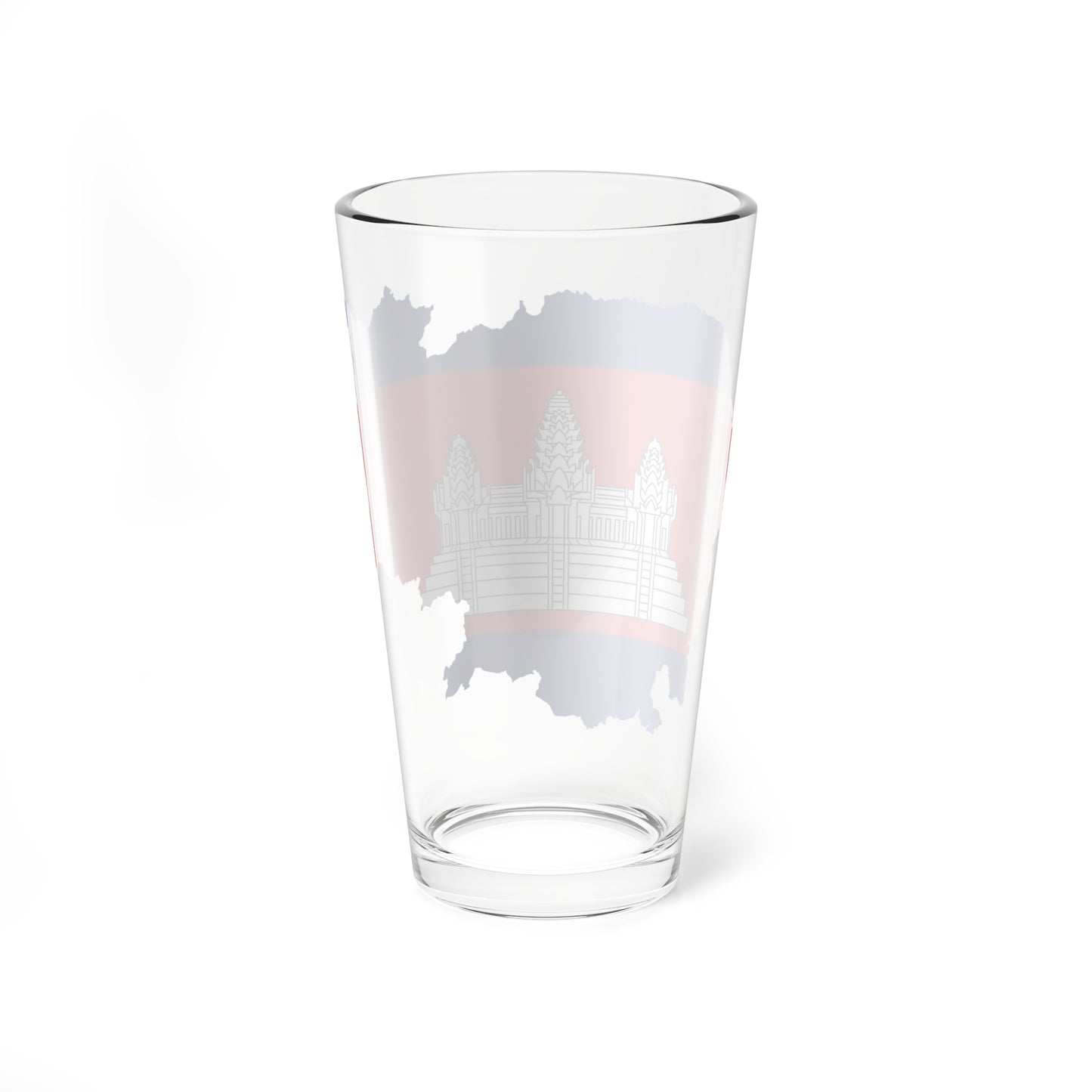 Flag map of Cambodia (Cambodia) Pint Glass 16oz