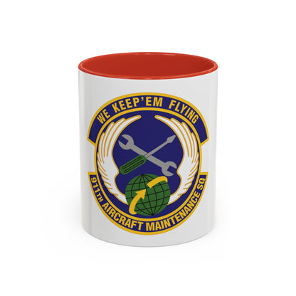 911th Aircraft Maintenance Squadron (U.S. Air Force) Accent Coffee Mug