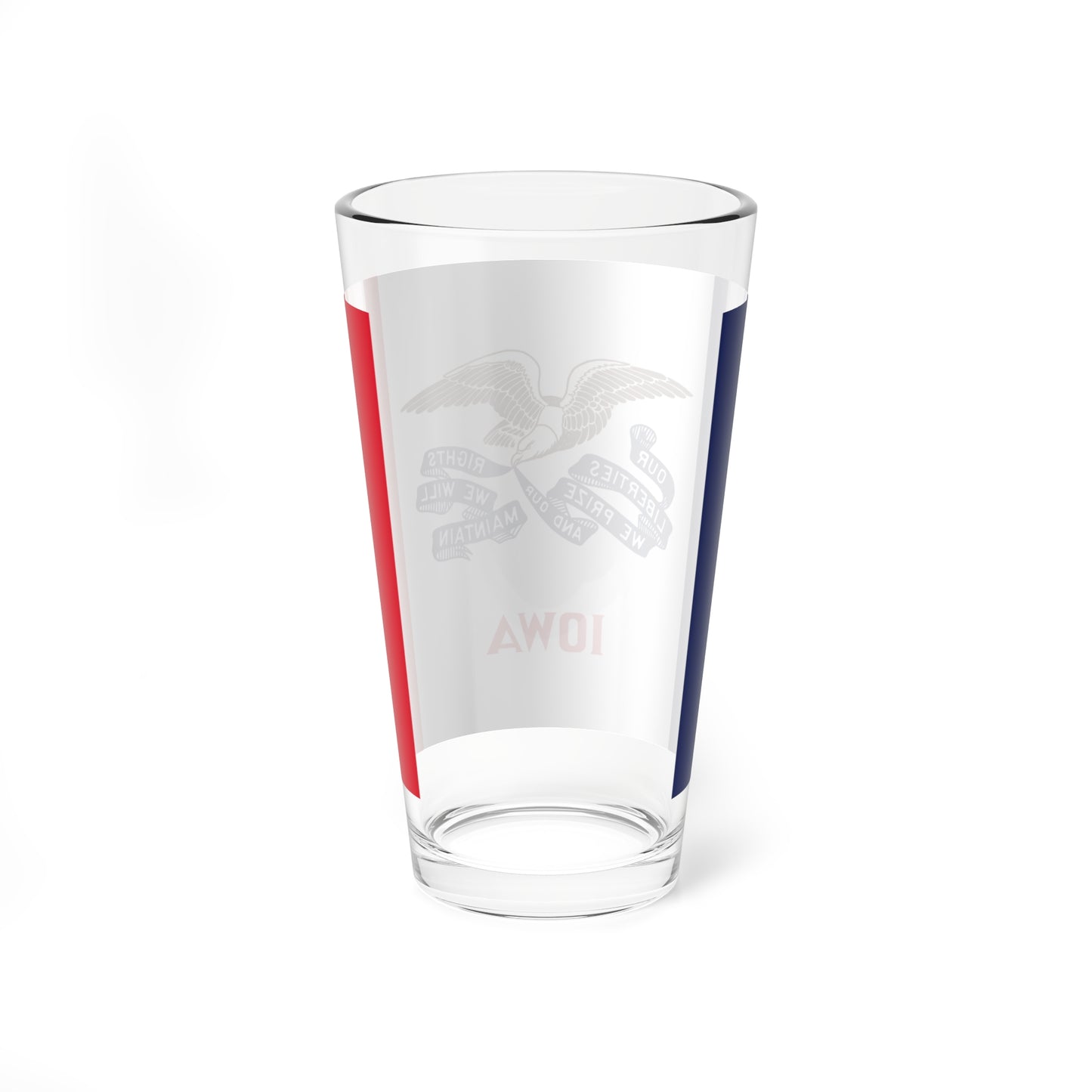 Flag of Iowa (United States) Pint Glass 16oz