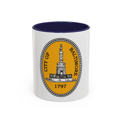 Seal of Baltimore Maryland - Accent Coffee Mug