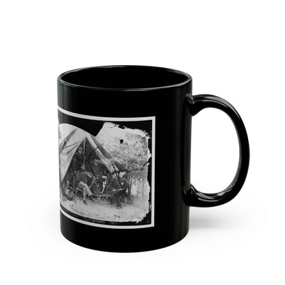 Petersburg, Virginia . Officer And Men Of Company E, 1st New York Engineers (U.S. Civil War) Black Coffee Mug