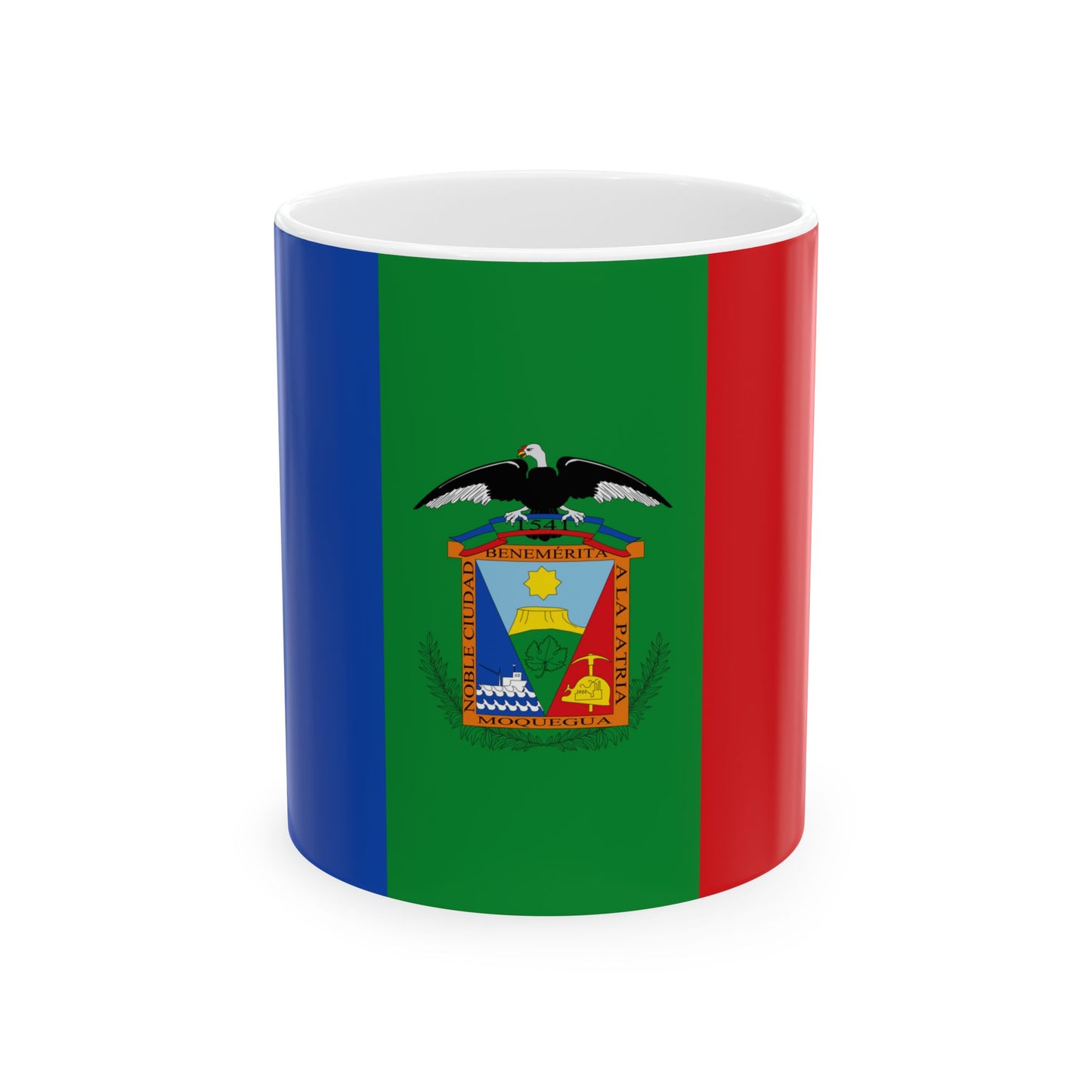 Flag of Moquegua capital of the Moquegua Region Peru - White Coffee Mug-11oz-Go Mug Yourself