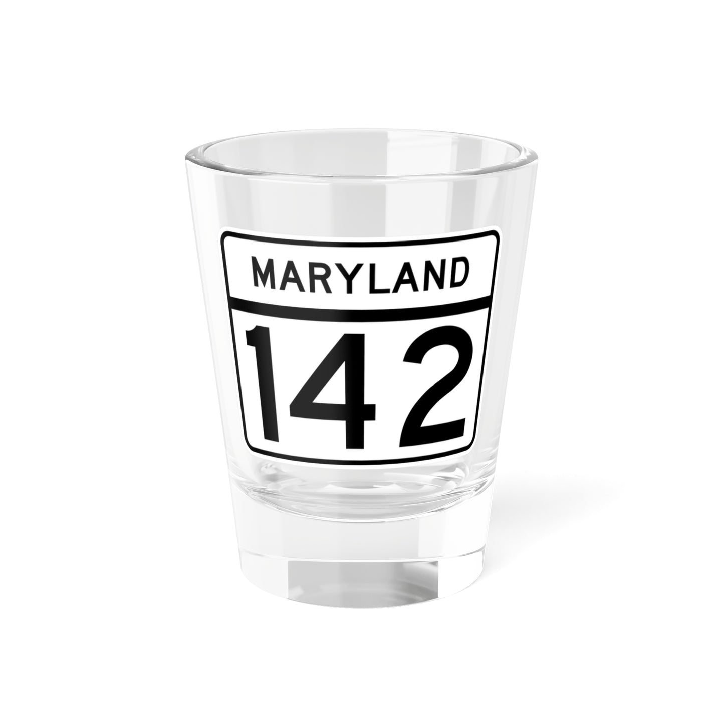 MD Route 142 (Maryland) (Road Sign) Shot Glass 1.5oz
