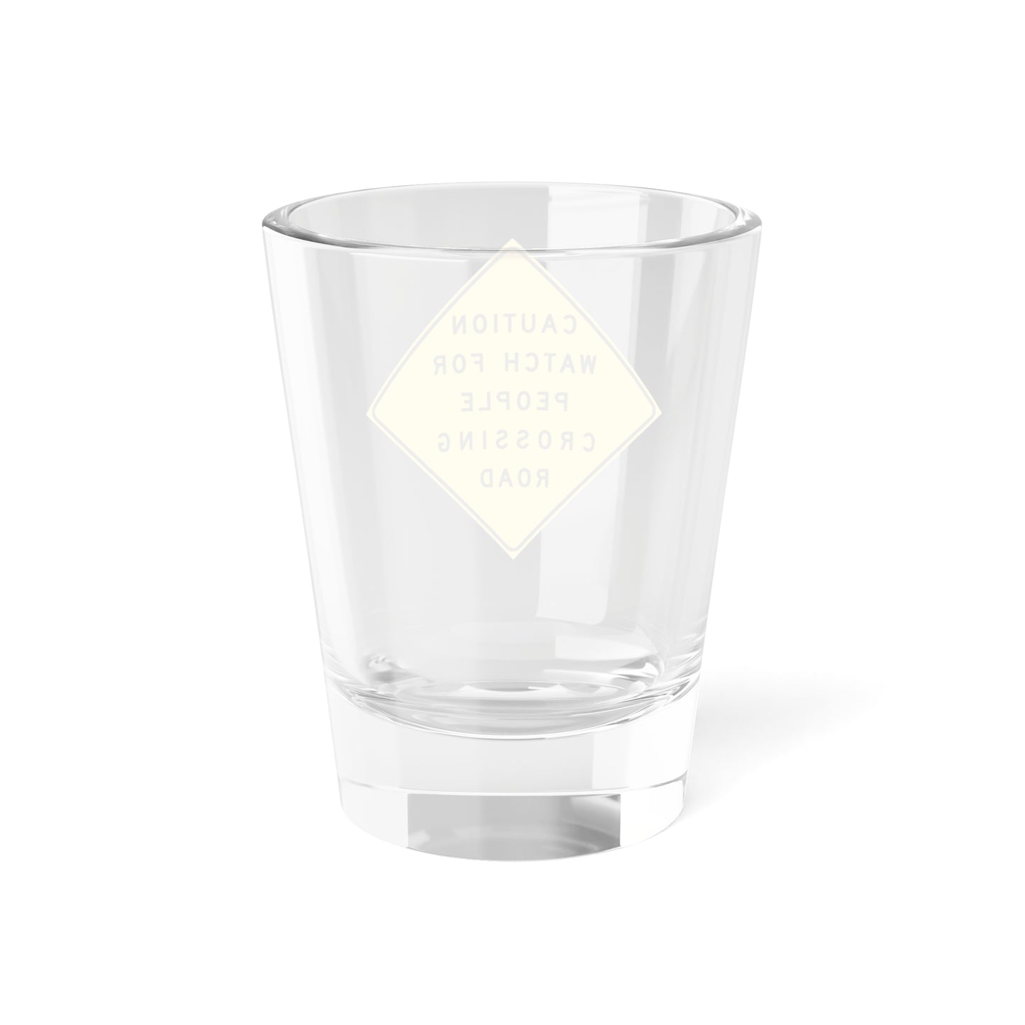 Caltrans CAUTION PEOPLE CROSSING (California) (Road Sign) Shot Glass 1.5oz
