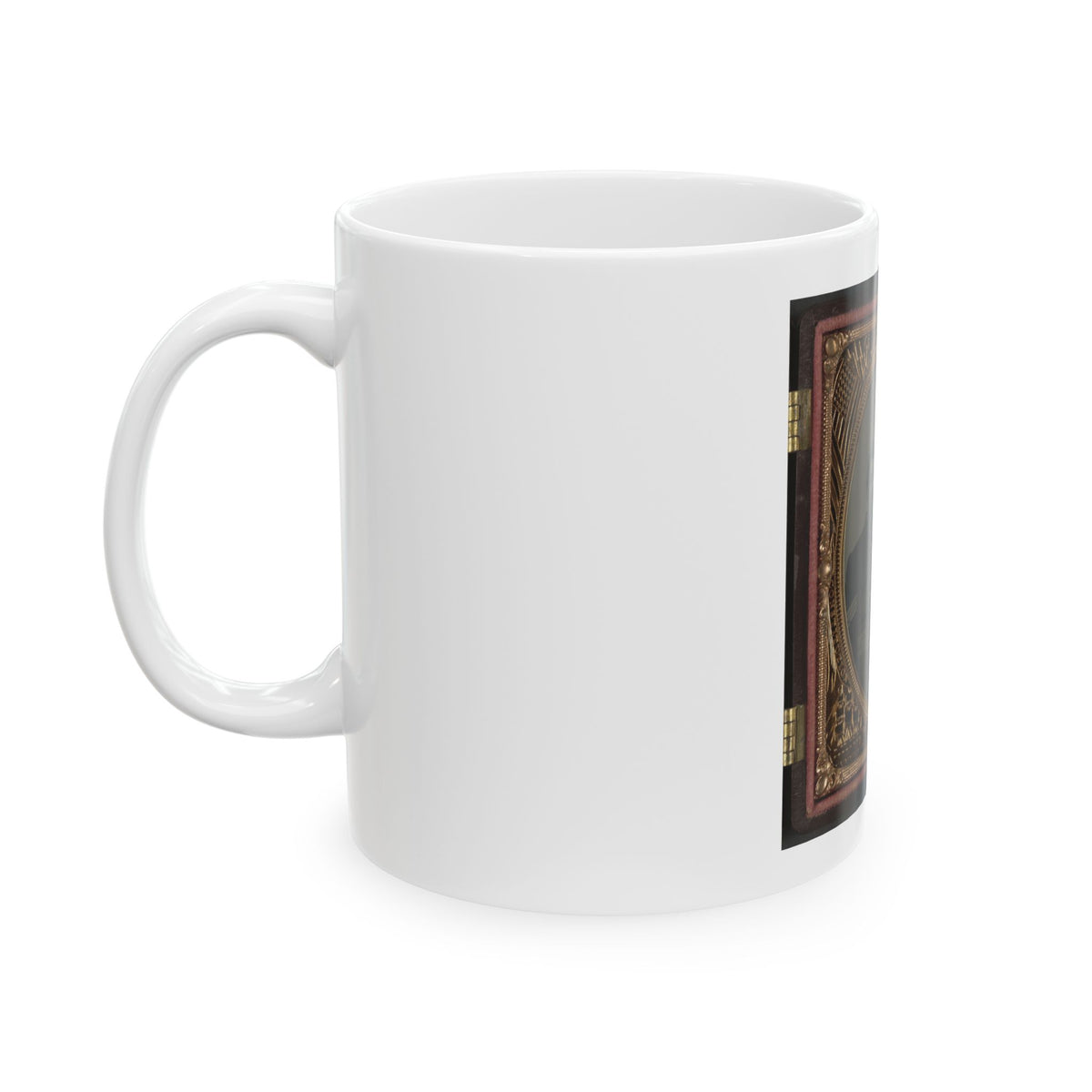 Unidentified Soldier In Union Sergeant's Uniform With Unidentified Woman (U.S. Civil War) White Coffee Mug