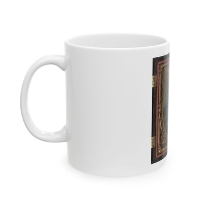Unidentified Soldier In Union Sergeant's Uniform With Unidentified Woman (U.S. Civil War) White Coffee Mug