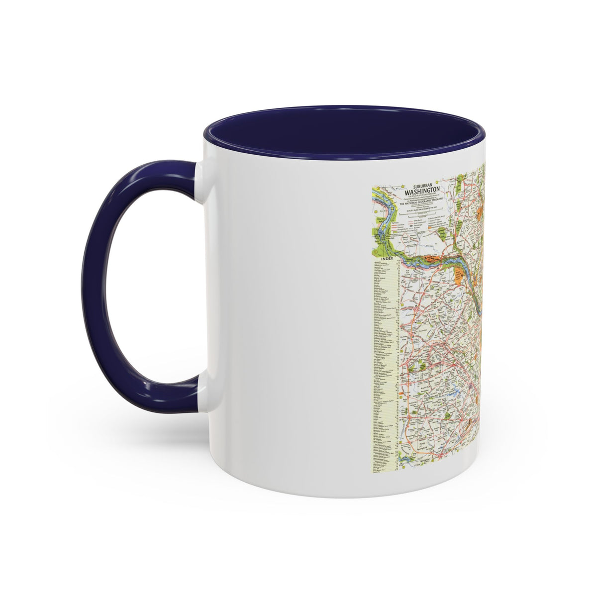 USA - Washington, Suburban (1964) (Map) Accent Coffee Mug