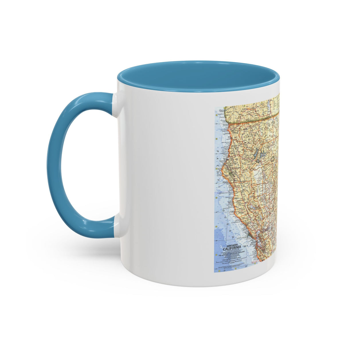 USA - California, Northern (1966) (Map) Accent Coffee Mug