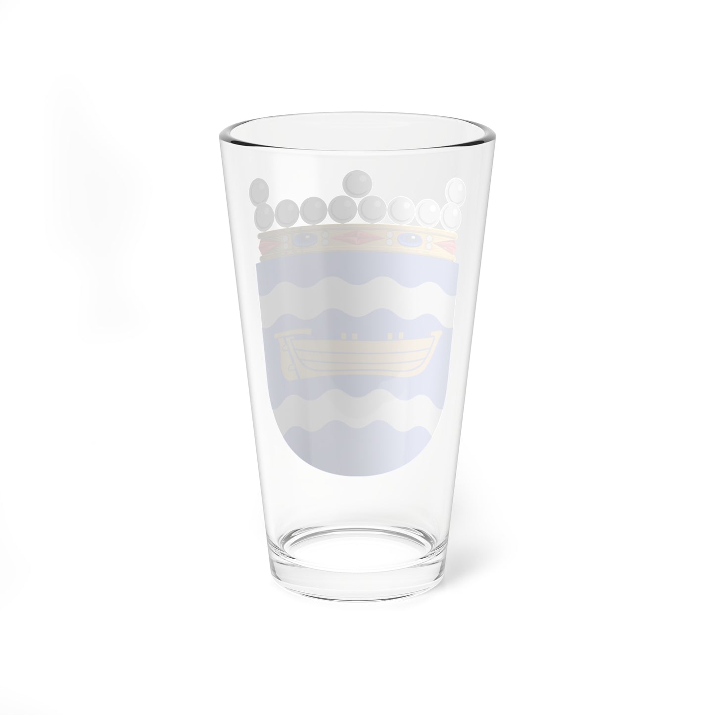 Uudenmaan lääni.vaakuna (Finland) (Coat of Arms) Pint Glass 16oz