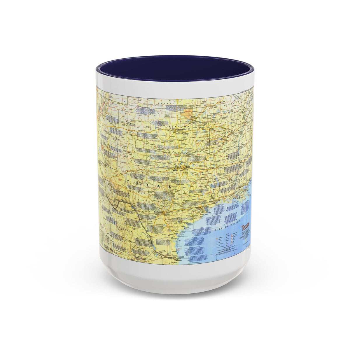 USA - Texas 1 (1986) (Map) Accent Coffee Mug