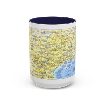 USA - Texas 1 (1986) (Map) Accent Coffee Mug