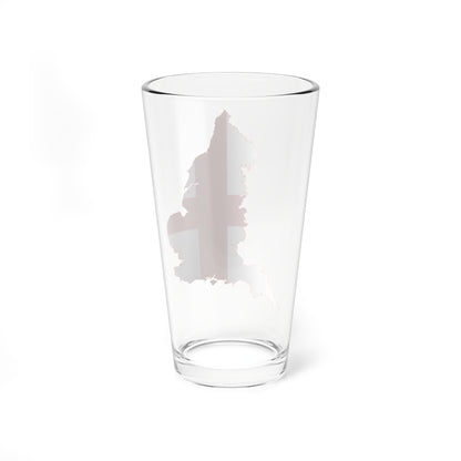 Flag map of England (England) Pint Glass 16oz