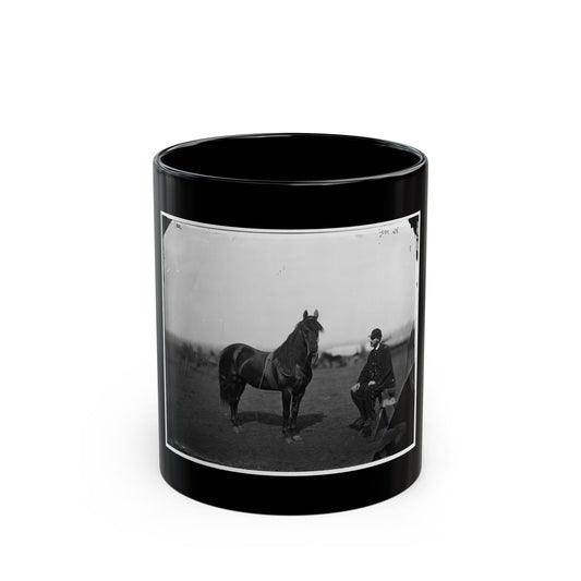 Brandy Station, Virginia. Lt. Chas W. Wolsey With Horse Headquarters Army Of The Potomac (U.S. Civil War) Black Coffee Mug