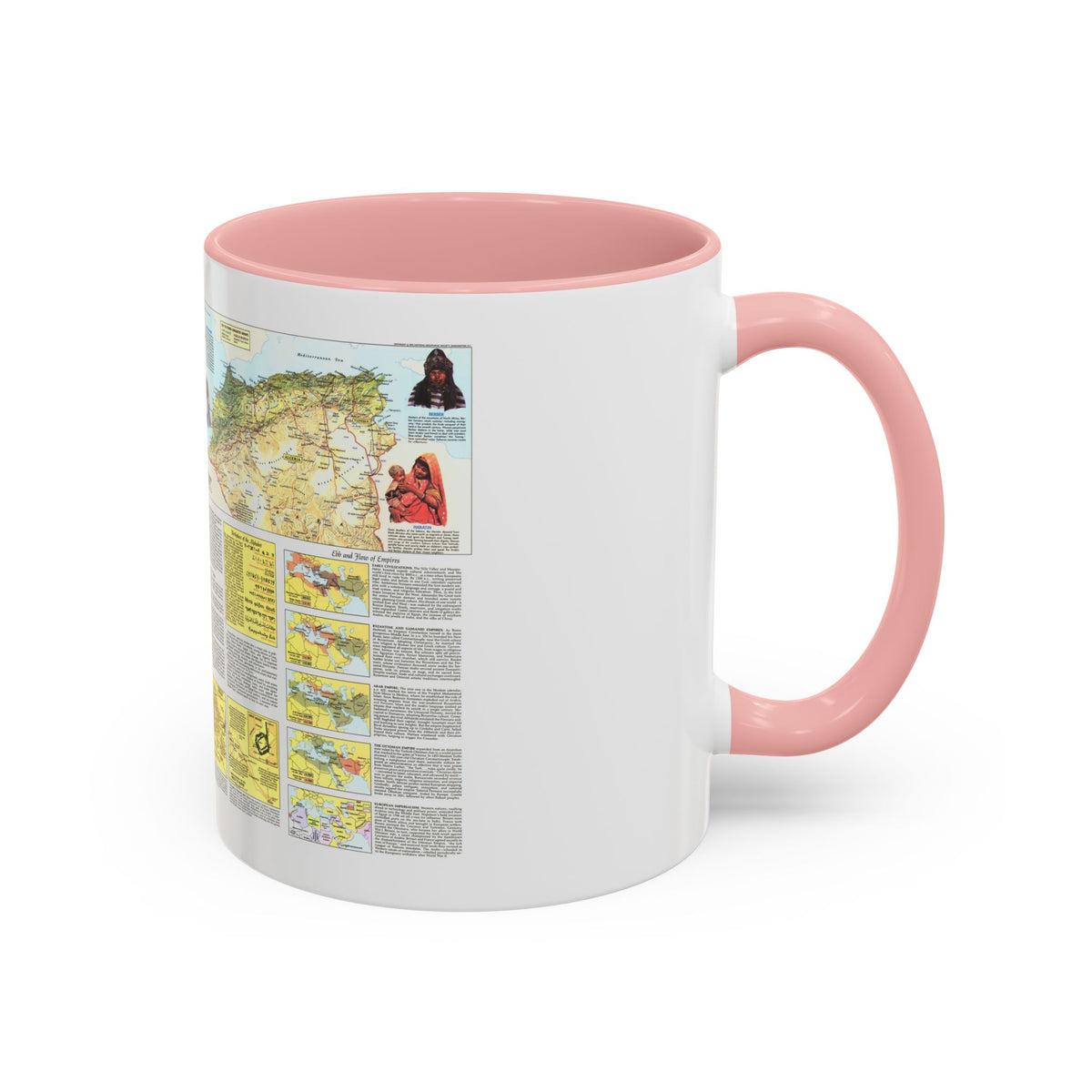 Middle East - The Peoples 2 (1972) (Map) Accent Coffee Mug