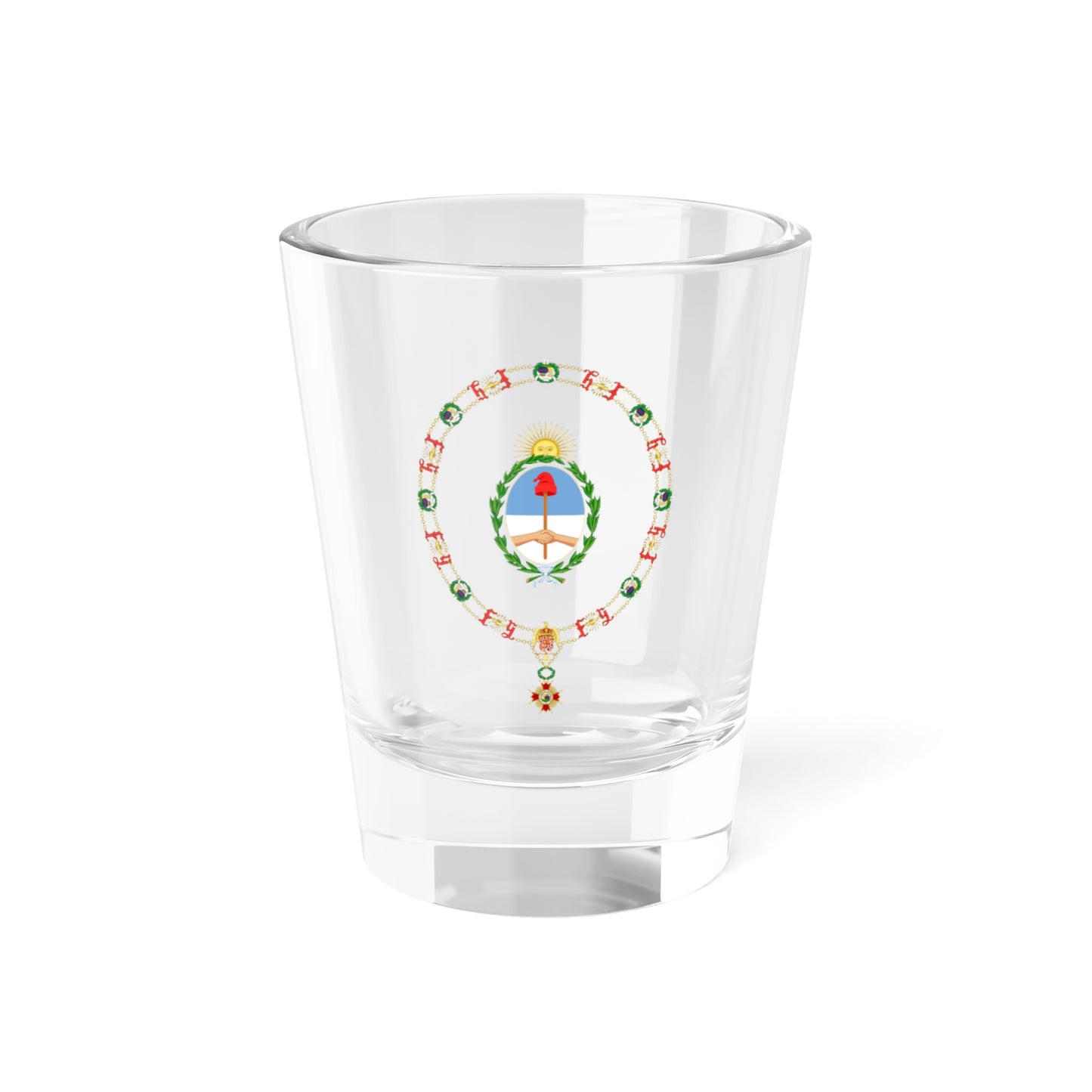 Generic Coat of Arms of the President of Argentina Order of Isabella the Catholic (Argentina) (Coat of Arms) Shot Glass 1.5oz