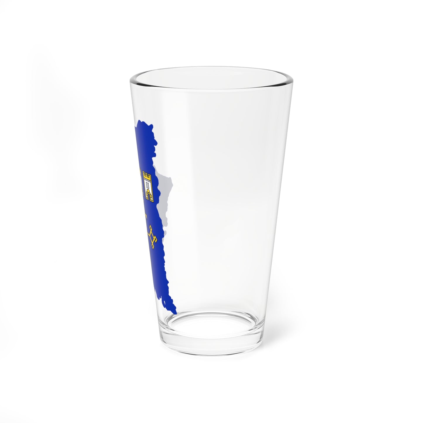 Flag-map of Ternopil Oblast (Ukraine) Pint Glass 16oz
