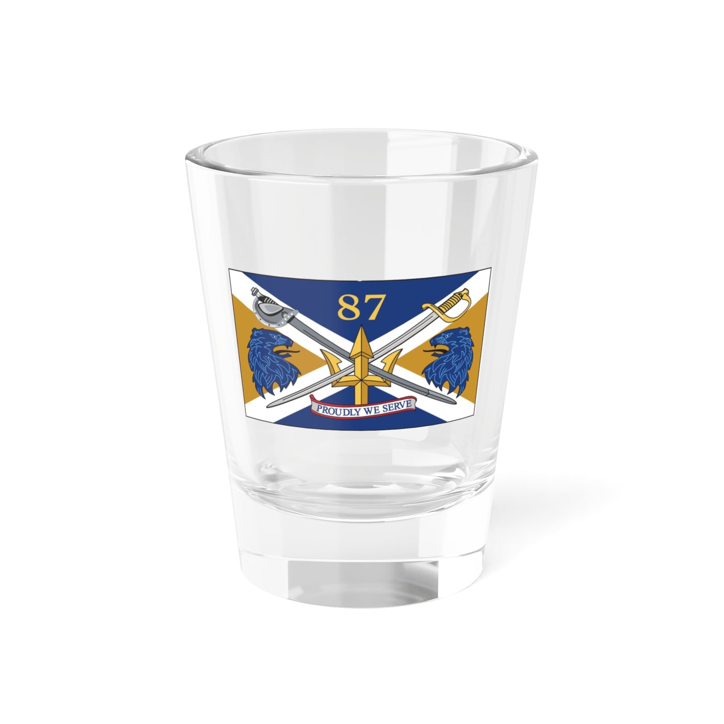 USS Mason DDG 87 Battle Flag. (U.S. Navy) Shot Glass 1.5oz