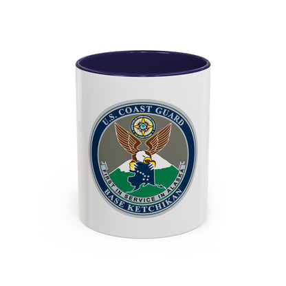 USCG Base Ketchikan (U.S. Coast Guard) Accent Coffee Mug