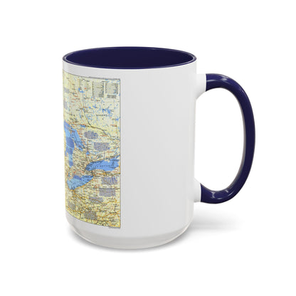 Canada - The Great Lakes 1 (1987) (Map) Accent Coffee Mug