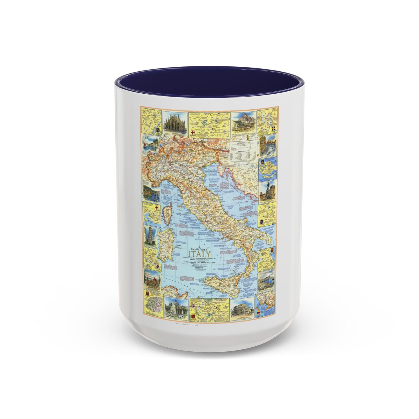 Tasse à café décorative Italie - Carte du voyageur 1 (1970) (Carte)