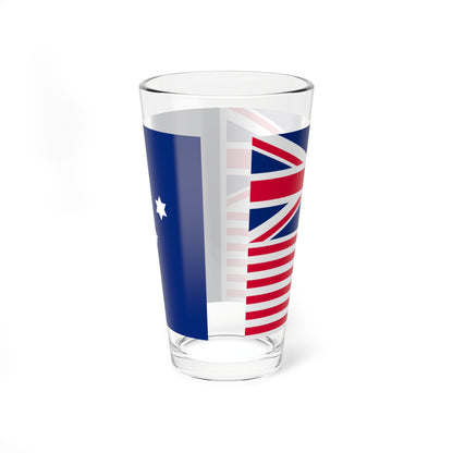 Melbourne Evening Herald flag blue (Australia) Pint Glass 16oz