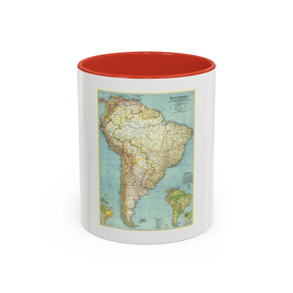 South America (1942) (Map) Accent Coffee Mug