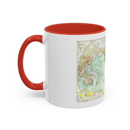 World Map (1957) (Map) Accent Coffee Mug