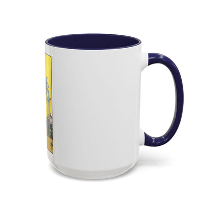 The 7 of Swords (Tarot Card) Accent Coffee Mug