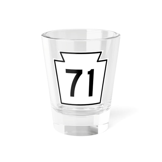 PA-71 1962 (Pennsylvania) (Road Sign) Shot Glass 1.5oz