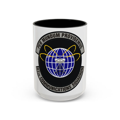 87th Communications Squadron (U.S. Air Force) Accent Coffee Mug