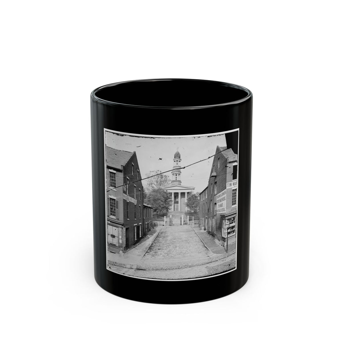 Petersburg, Va. Courthouse (U.S. Civil War) Black Coffee Mug