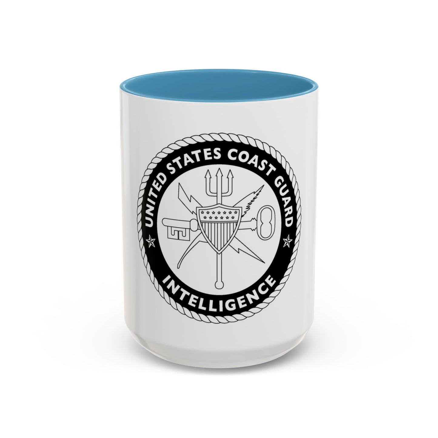 USCG Intelligence 1 color (U.S. Coast Guard) Accent Coffee Mug