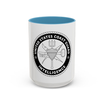 USCG Intelligence 1 color (U.S. Coast Guard) Accent Coffee Mug