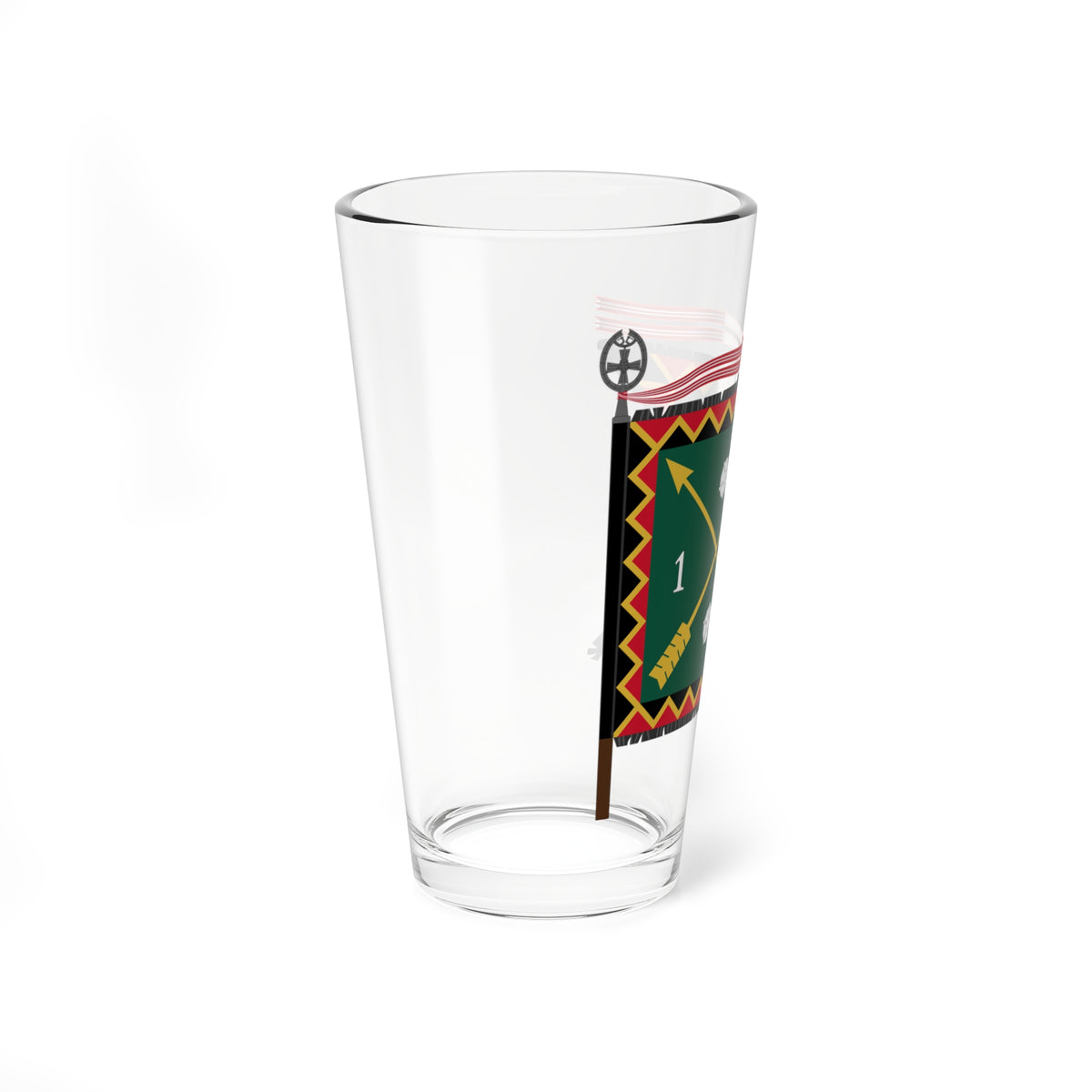 Lapin jääkäripataljoonan lippu (Finland) Pint Glass 16oz